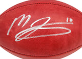 MAC JONES AUTOGRAPHED SIGNED NFL LEATHER FOOTBALL PATRIOTS BECKETT QR 202969