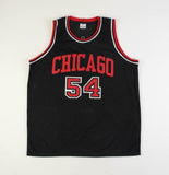 Horace Grant Signed Chicago Bulls Black Jersey (Beckett) 4xNBA Champ / Forward