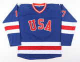 Jack O'Callahan Signed 1980 Team USA Jersey Inscribed "1980 Gold" (LowSports)