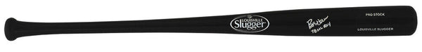 Bob Horner Signed Louisvill Slugger Pro Black Baseball Bat w/ROY -(SCHWARTZ COA)