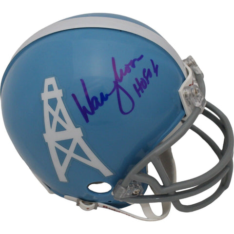 Warren Moon Signed Houston Oilers TB VSR4 Mini Helmet HOF BAS 44753