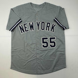 Autographed/Signed Domingo German New York Grey Baseball Jersey JSA COA