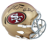 49ers Fred Warner & Dre Greenlaw Signed Full Size Speed Rep Helmet BAS