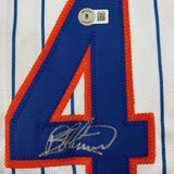 Framed Autographed/Signed Bartolo Colon 33x42 New York Pinstripe Jersey BAS COA