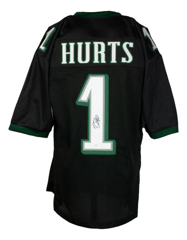 Jalen Hurts Signed Custom Black Pro Style Football Jersey JSA