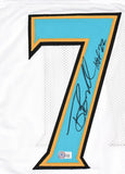 Tony Boselli Autographed White Pro Style Jersey w/ HOF - Beckett W Hologram