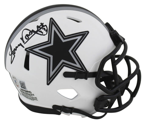 Cowboys Tony Dorsett Authentic Signed Lunar Speed Mini Helmet w/ Black Sig BAS W