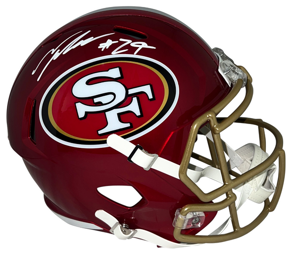 TALANOA HUFANGA AUTOGRAPHED SAN FRANCISCO 49ERS FLASH FULL SIZE HELMET BECKETT