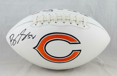 Roquan Smith Autographed Chicago Bears Rawlings Logo Football- Beckett Witness