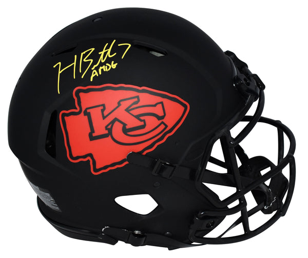 HARRISON BUTKER SIGNED KANSAS CITY CHIEFS ECLIPSE AUTHENTIC SPEED HELMET BECKETT