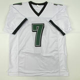 Autographed/Signed MICHAEL MIKE VICK Philadelphia White Football Jersey PSA COA