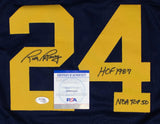 Rick Barry Signed San Francisco Warriors Photo Jersey (PSA COA) 1975 NBA Champs