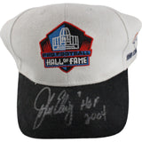 John Elway Autographed Hall of Fame White Hat HOF Beckett 44298