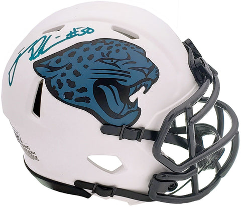 JAMES ROBINSON AUTOGRAPHED JAGUARS LUNAR ECLIPSE MINI HELMET BECKETT 199252