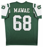 Kevin Mawae "HOF 19" Authentic Signed Green Pro Style Jersey BAS Witnessed