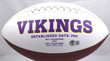 Jordan Addison Autographed Minnesota Vikings Logo Football - Beckett W Hologram