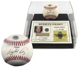 Giants Gaylord Perry Signed Thumbprint Baseball LE #'d/200 w/ Display Case BAS