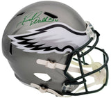 HERSCHEL WALKER AUTOGRAPHED EAGLES FLASH SILVER FULL SIZE HELMET BECKETT 202155