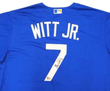 Bobby Witt Jr Signed Kansas City Royals Blue Nike Replica Jersey BAS ITP