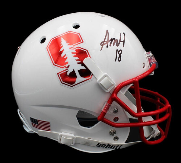 Austin Hooper Signed Stanford Cardinals Schutt Full Size Chrome Decal Helmet