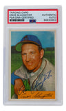 Enos Slaughter Signed 1954 Bowman St. Louis Cardinals Baseball Card #62 PSA/DNA