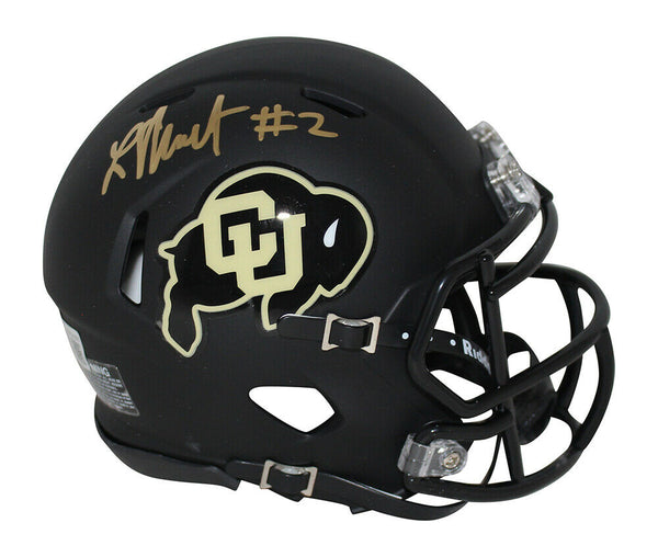 Laviska Shenault Autographed Colorado Buffaloes Black Mini Helmet BAS 32819