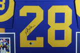 MARSHALL FAULK (Rams throwback SKYLINE) Signed Autographed Framed Jersey Beckett