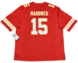 PATRICK MAHOMES SIGNED KANSAS CITY CHIEFS RED NIKE SUPER BOWL LVII JERSEY BAS