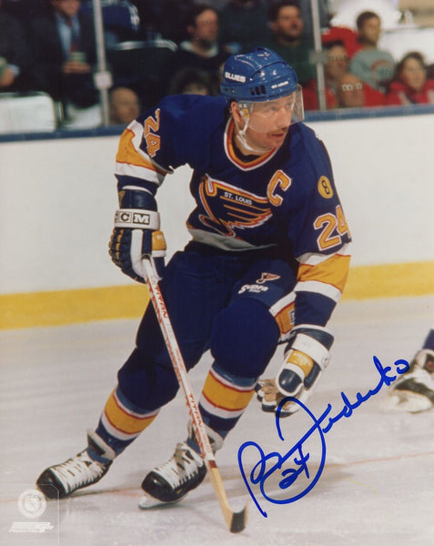 Bernie Federko Signed St Louis Blues Action 8x10 Photo - (SCHWARTZ COA)