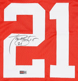 Tiki Barber Signed New York Giants Red Jersey (Playball Ink Holo) 3xPro Bowl R.B