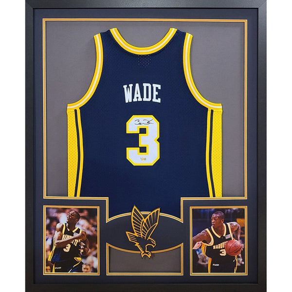 Dwyane Wade Autographed Signed Framed Marquette Eagles Jersey FANATICS