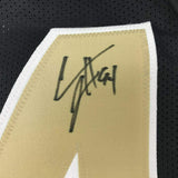 Framed Autographed/Signed Cameron Jordan 33x42 New Orleans Black Jersey JSA COA