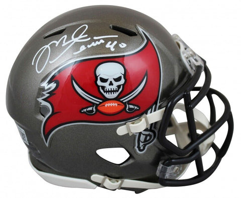 Mike Alstott Signed Tampa Bay Buccaneers Alternate Speed Mini Helmet (Beckett)