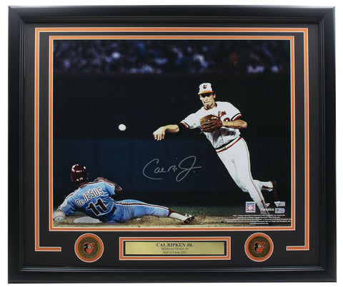 Cal Ripken Jr. Signed Framed 16x20 Baltimore Orioles Photo Fanatics MLB