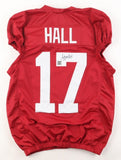 Agiye Hall Signed Alabama Crimson Tide Jersey (Playball Ink) 2021 Bama Receiver