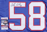 Shane Conlan Signed Buffalo Bills Blue Jersey (JSA COA) 3xPro Bowl Linebacker