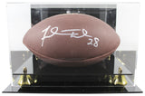 Jaguars Fred Taylor Signed Wilson Super Grip Football W/ Case BAS Witnessed