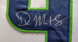 SEATTLE SEAHAWKS DK METCALF AUTOGRAPHED FRAMED WHITE JERSEY BECKETT 195230