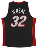 Heat Shaquille O'Neal Signed Black M&N 2005-06 HWC Swingman Jersey BAS Witnessed