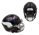 Randy Moss Signed Minnesota Vikings Custom Speed Flex Auth Purple Gloss Helmet