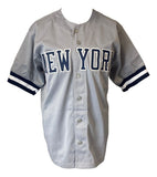 Don Larsen New York Signed Gray Baseball Jersey WS PG 10-8-56 Inscribed JSA