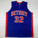 Autographed/Signed Richard Rip Hamilton Detroit Blue Basketball Jersey JSA COA