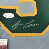 FRAMED Autographed/Signed JOSE CANSECO 33x42 Oakland Grey Jersey JSA COA Auto