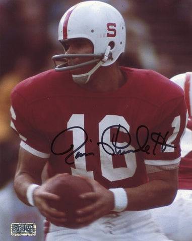 JIM PLUNKETT SIGNED AUTOGRAPHED STANFORD CARDINAL 8x10 PHOTO COA