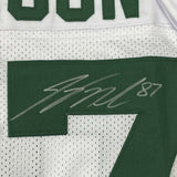 FRAMED Autographed/Signed JORDY NELSON 33x42 Green Bay White Football Jersey Bec