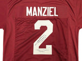 TEXAS A&M JOHNNY MANZIEL AUTOGRAPHED MAROON JERSEY JOHNNY FOOTBALL JSA 228798