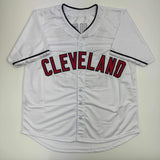 Autographed/Signed Corey Kluber Cleveland White Baseball Jersey Beckett BAS COA