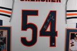 BRIAN URLACHER (Bears white SKYLINE) Signed Autographed Framed Jersey Beckett