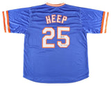 Danny Heep Signed New York Mets Jersey Inscribed "86 W. Champs" (JSA COA)