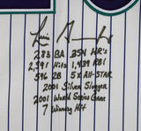 D-Backs Luis Gonzalez "Career Stat" Signed Majestic Coolbase Jersey BAS Witness